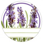 Round Flower Label to Print