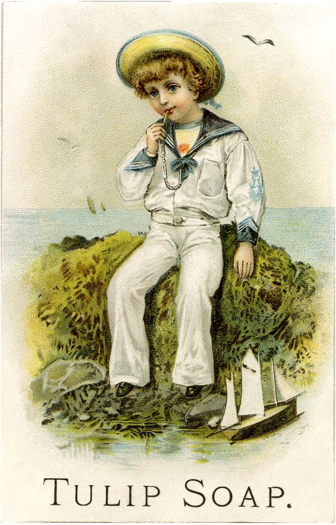 Vintage Sailor Boy Illustration