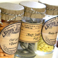 Jars with old labels