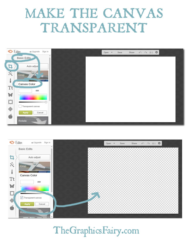 Make a Transparent Background Using PicMonkey // The Graphics Fairy