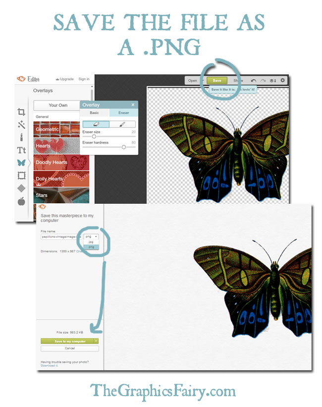 Make a Transparent Background Using PicMonkey The Graphics Fairy