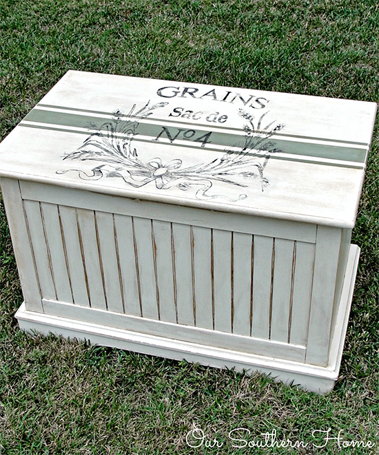 painted toy chest