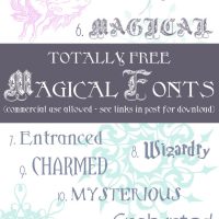 magical fonts graphic