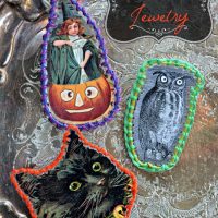 halloween stitched jewelry