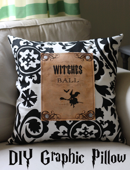 DIY Halloween Witches Ball Pillow