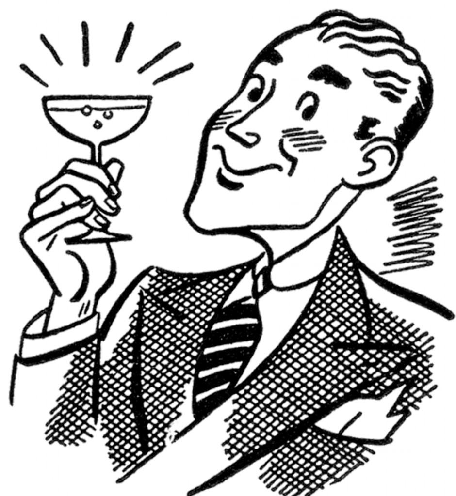 Retro Martini Man Image