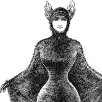Woman dressed in Halloween Bat Costume