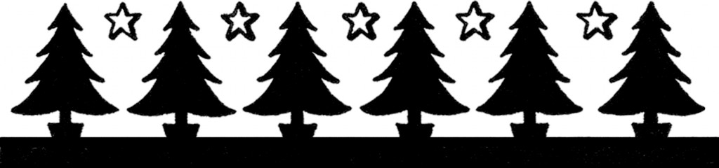 Christmas Tree Silhouette Border Image - Cute! - The Graphics Fairy