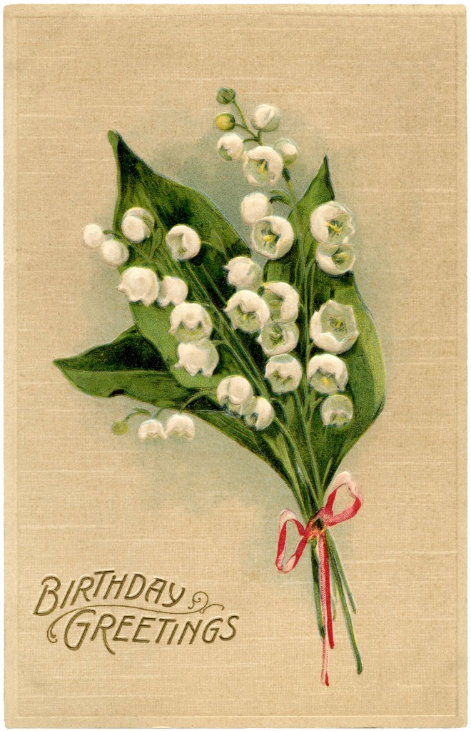 Lily of the Valley Birthday Card