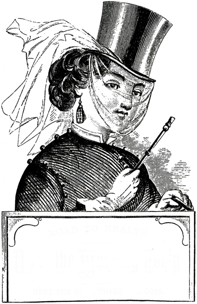 Victorian Riding Habit Lady Label