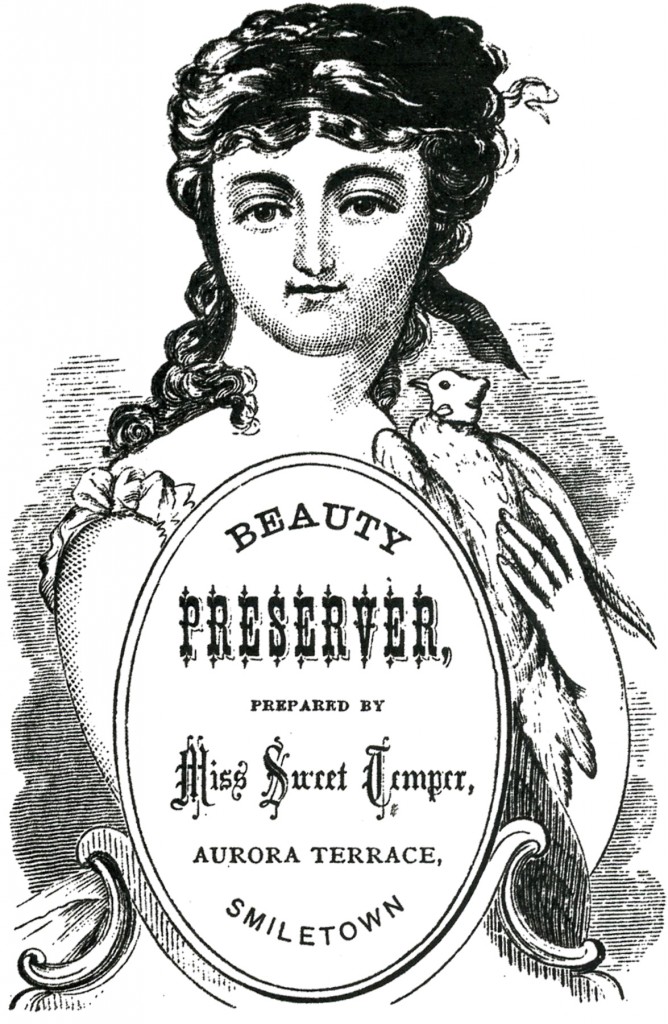 Vintage Beauty Ad Label