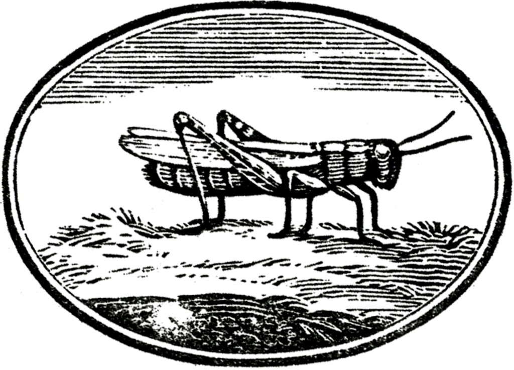 Vintage Grasshopper Label Image