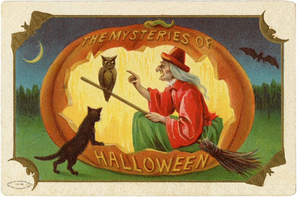 Vintage Halloween Witch Download! - The Graphics Fairy