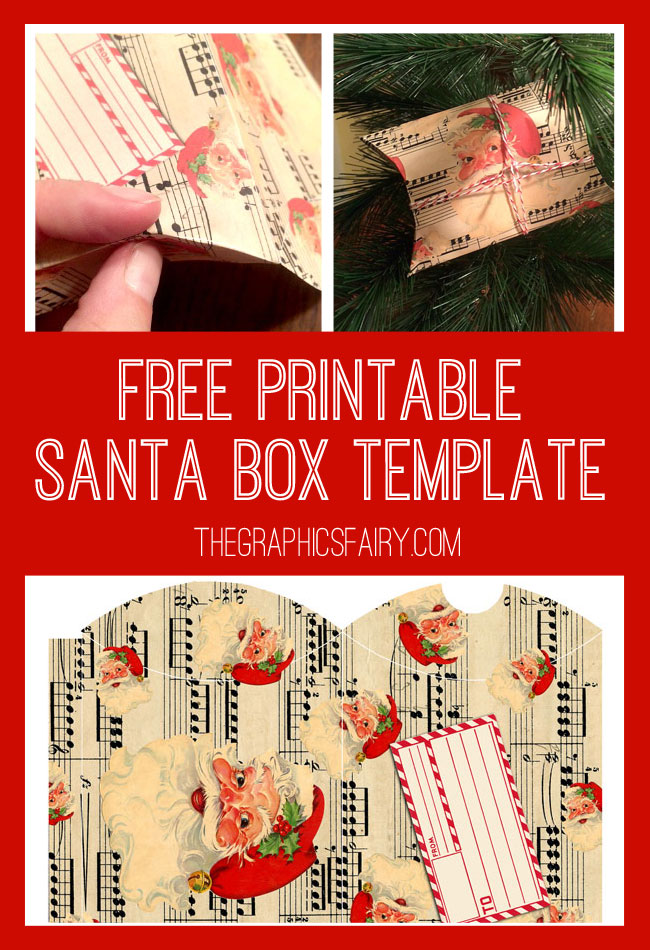 Printable santa box template