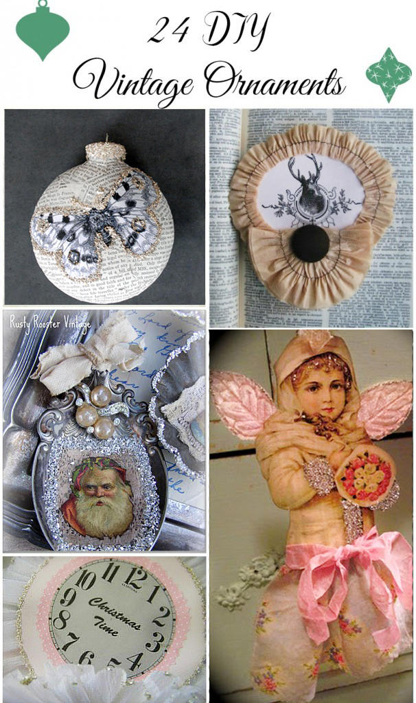 24 DIY Vintage Ornaments The Graphics Fairy   24 DIY Vintage Ornaments Collage GraphicsFairy 