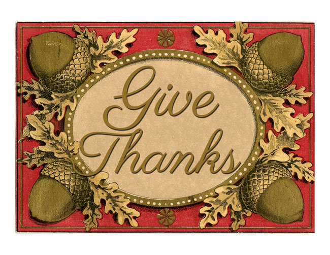 Download Give Thanks Printables - Lovely! - The Graphics Fairy