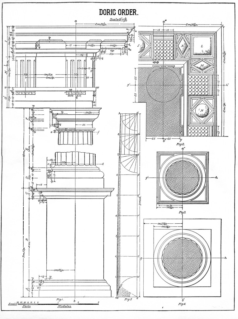 Architecture Printable Doric Order Diagram Columns