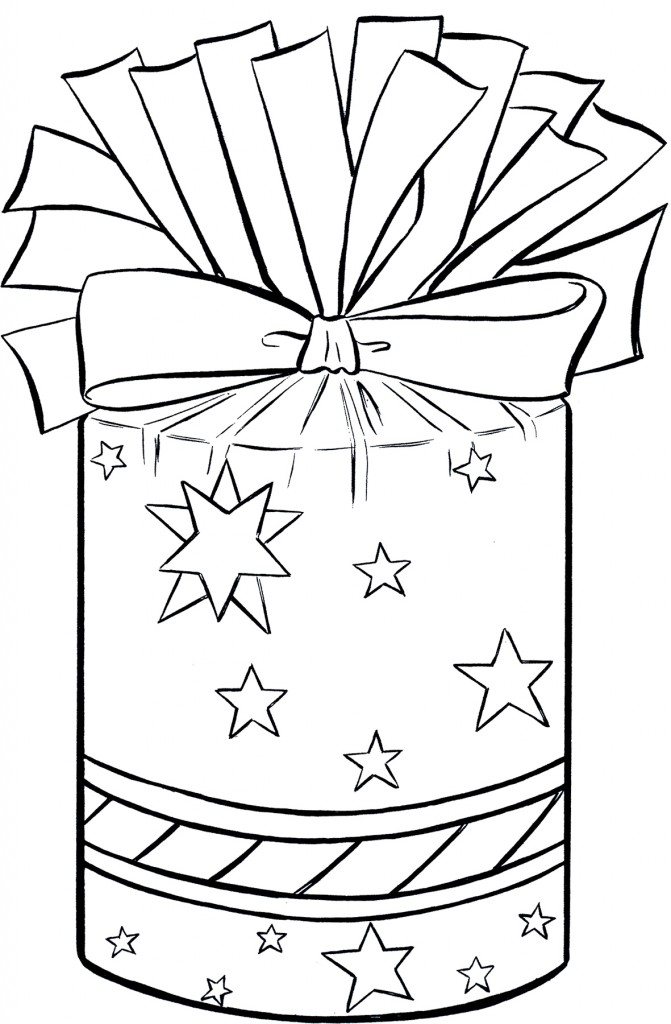 Christmas Gift Coloring Page 2021