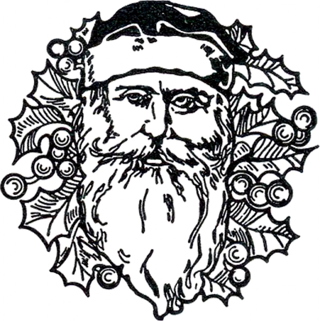 Old World Santa Face! - The Graphics Fairy