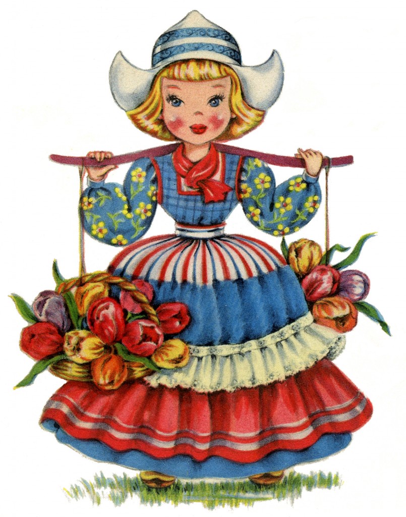 Cute Retro Dutch Doll Image The Graphics Fairy