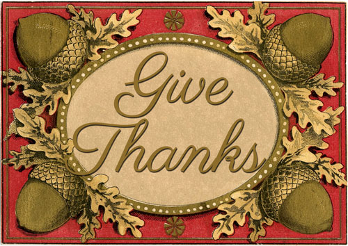 Give Thanks Printables  //  The Graphics Fairy