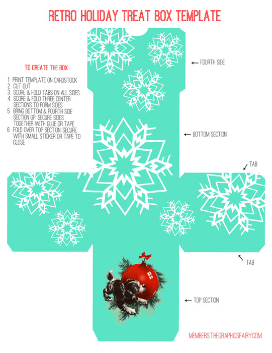 Printable snowflake box