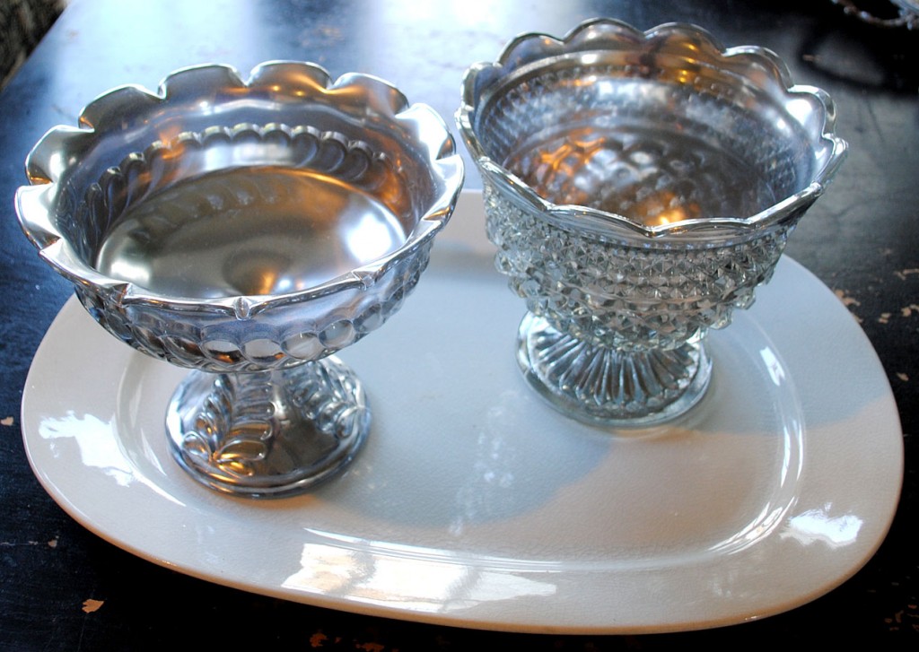 DIY mercury glass bowls