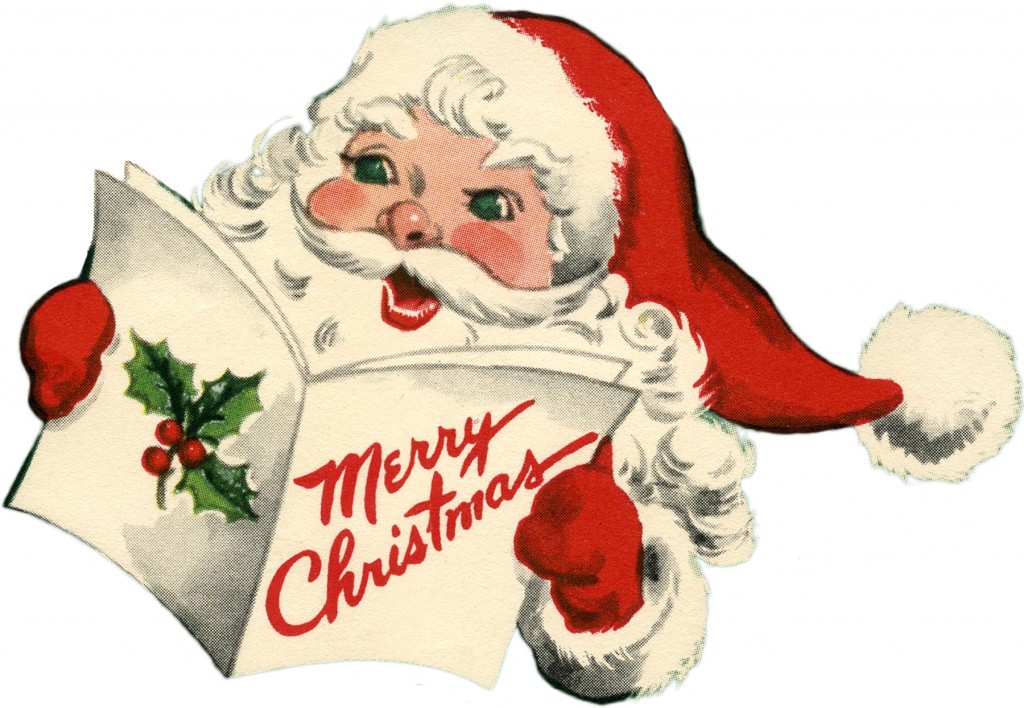 11 Free Vintage Santa Clipart! The Graphics Fairy