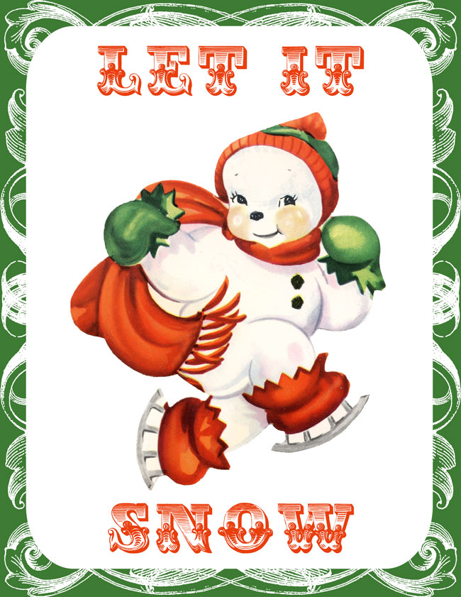 2 Printable Christmas Stickers! - The Graphics Fairy