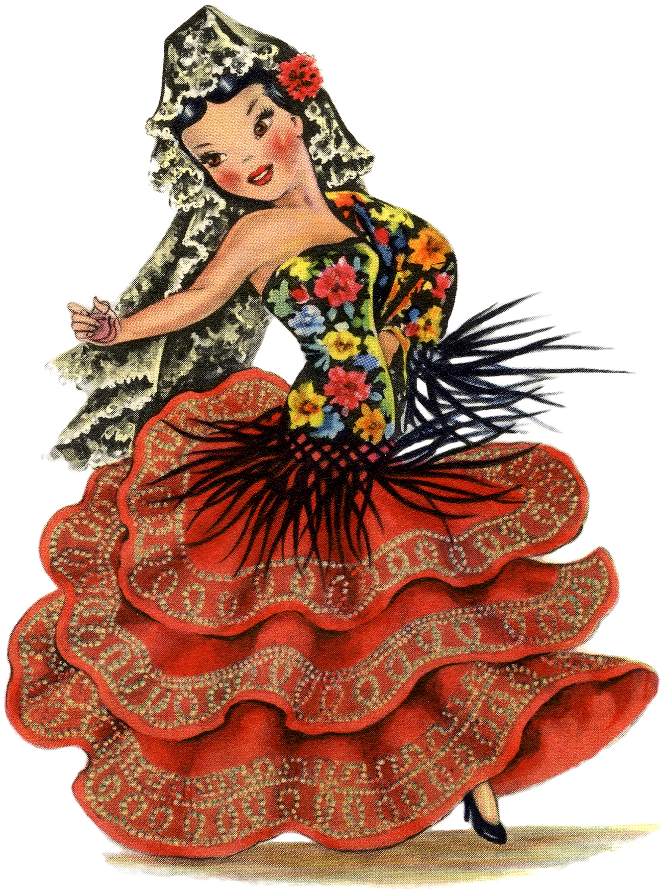 Retro Spain Doll Image