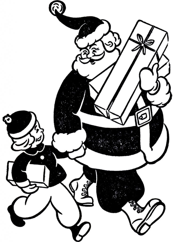 Santa with Kid Image