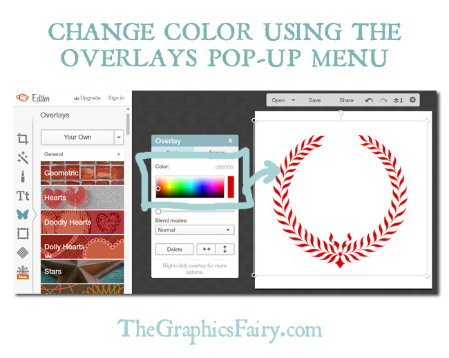 Change a black and white graphic to color - The Graphics Fairy