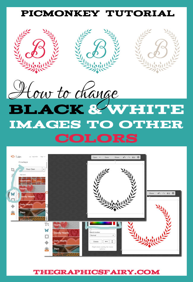 how to change black and white images to other colors graphic