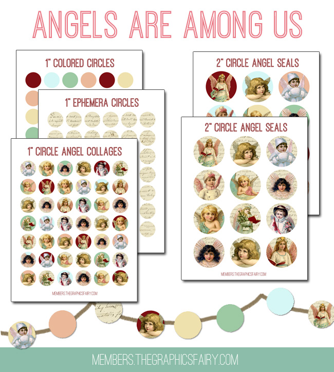 Angels collage sheet