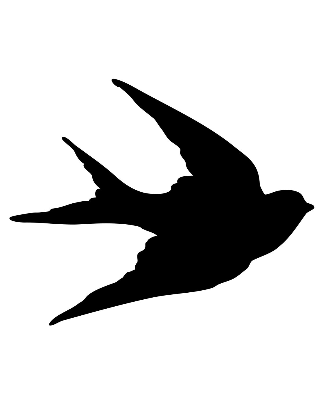 Swallow silhouette image