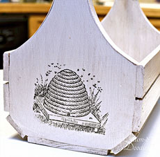 Wooden crate with Beehive