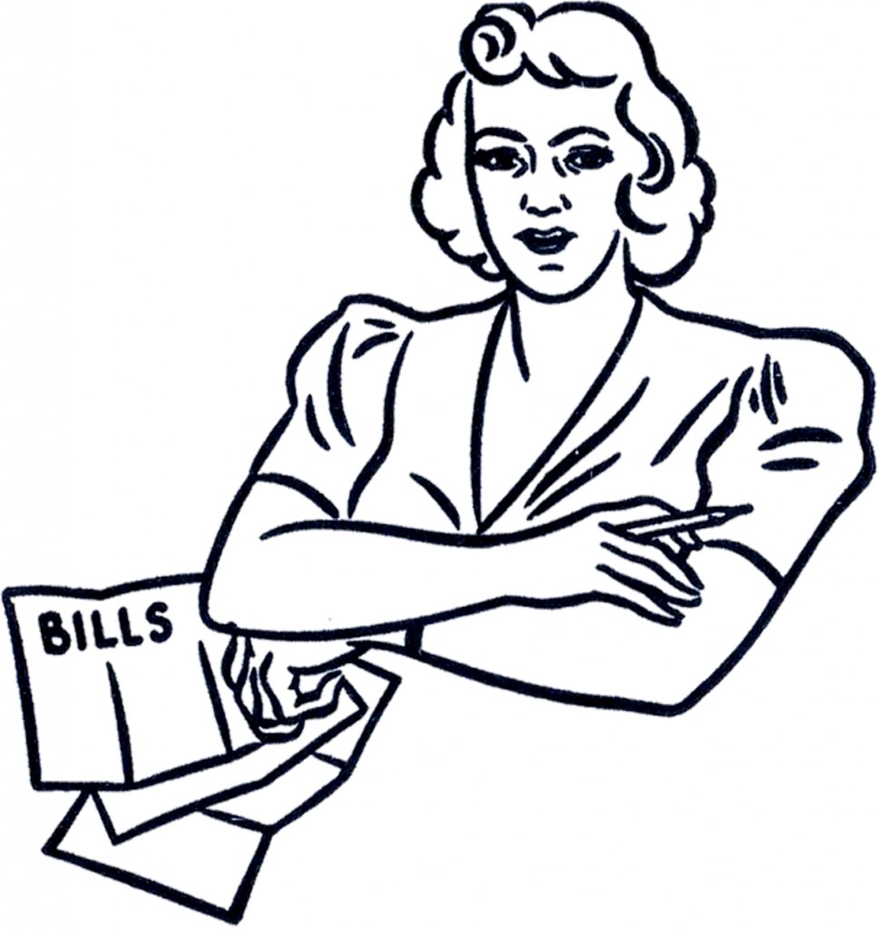 Retro Bills Clip Art