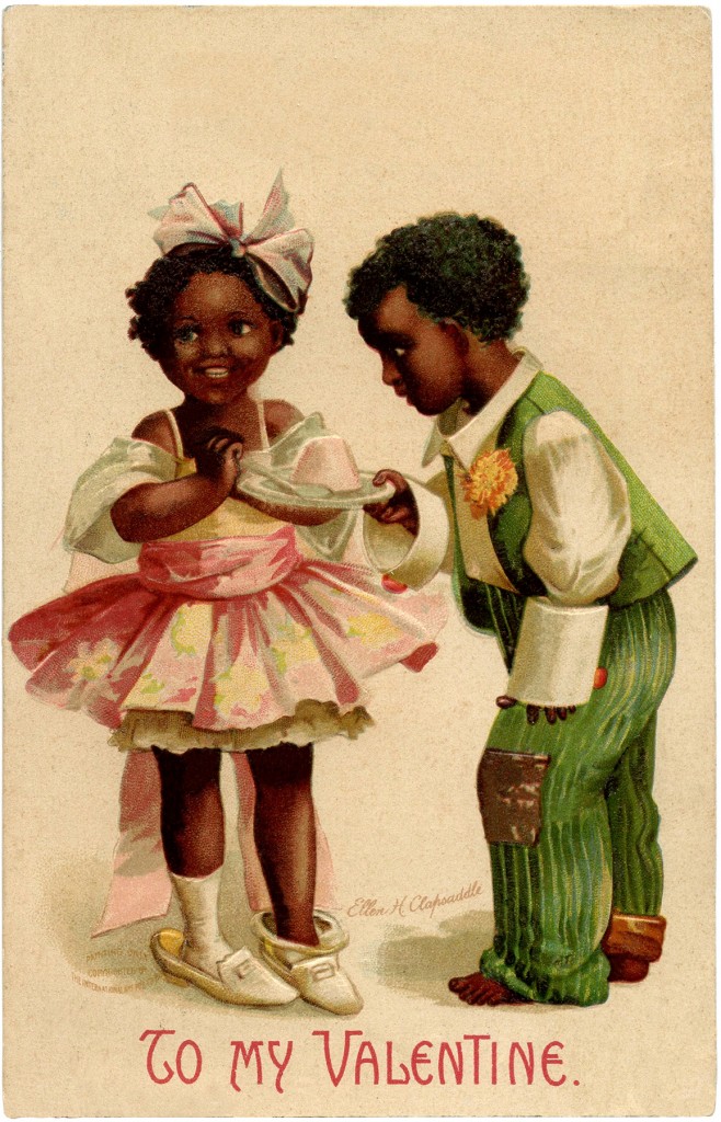 Valentine Children Image Boy and Girl playing Dress up