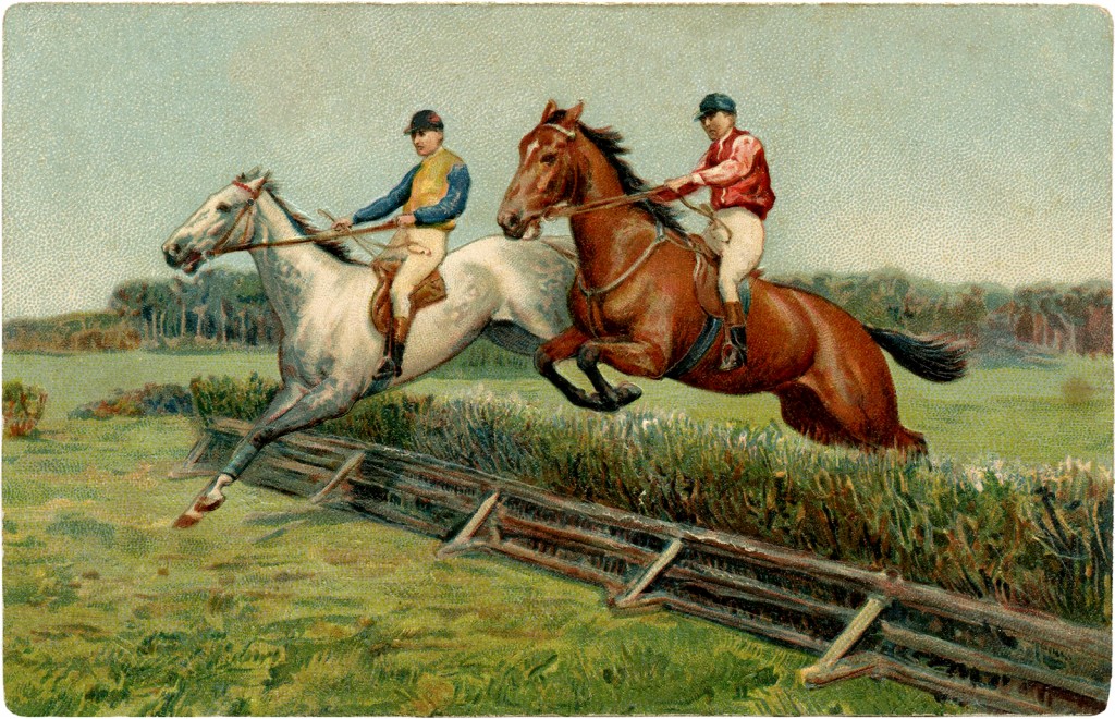 Vintage Horse Race Image