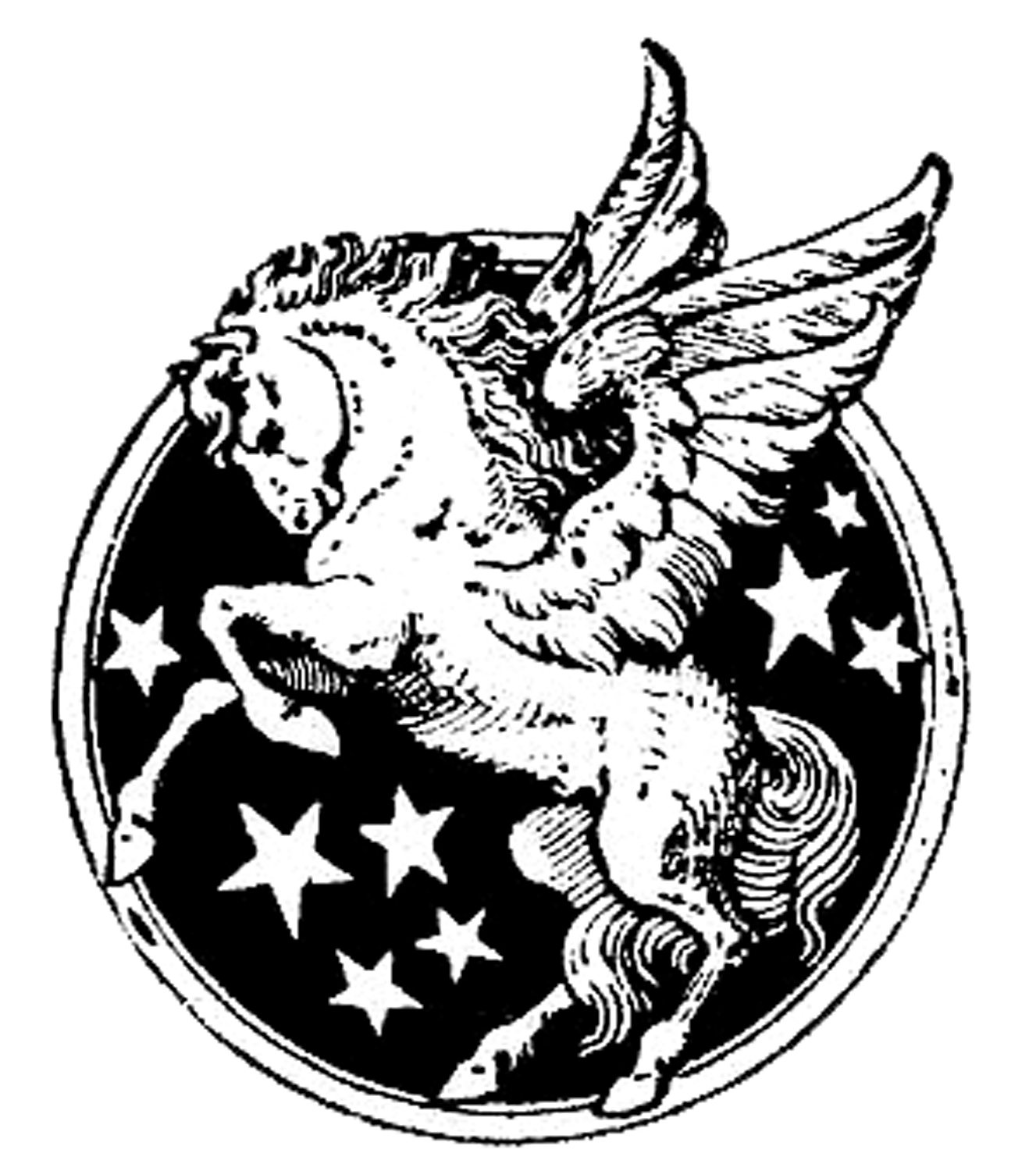 Vintage Pegasus Horse Image! - The Graphics Fairy
