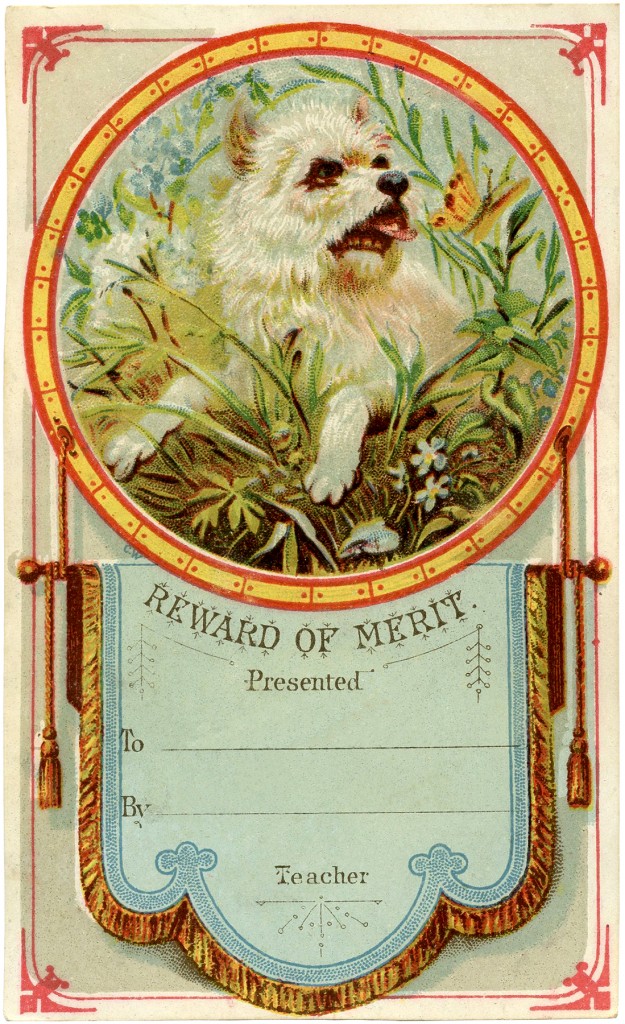 Vintage Reward of Merit Card