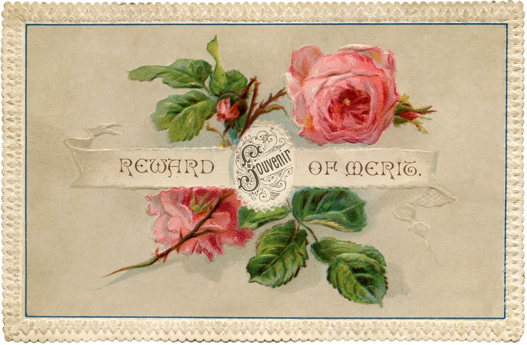 Vintage Shabby Roses Card