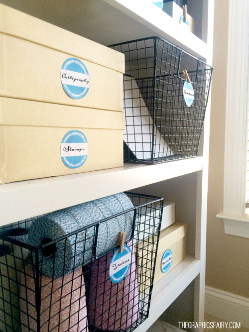 Craft storage with labels