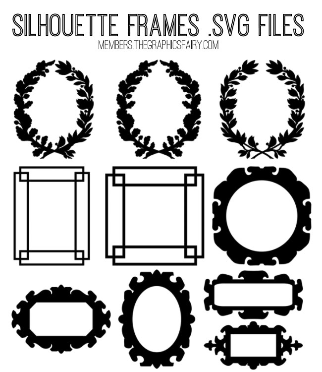 Download Gorgeous Silhouette Frames Kit - SVG Cut Files! TGF ...