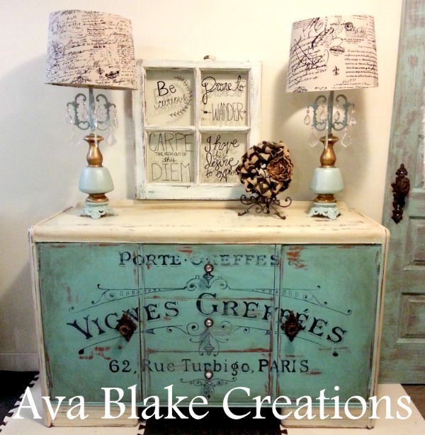 04 - Ava Blake Creations - Blue Entertaining Cabinet