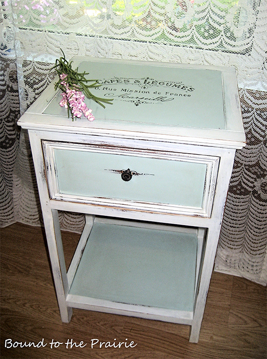 Painted blue Furniture nightstand