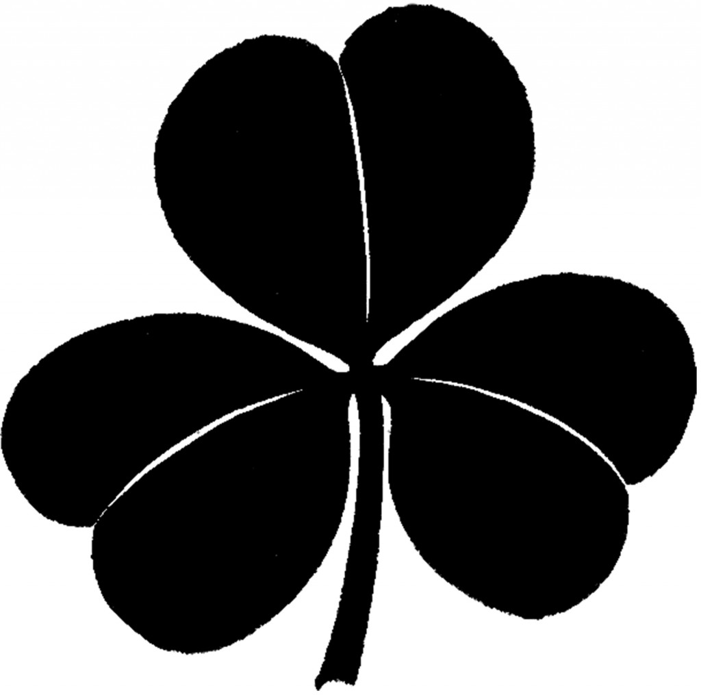 Vintage Shamrock Silhouette Image - The Graphics Fairy