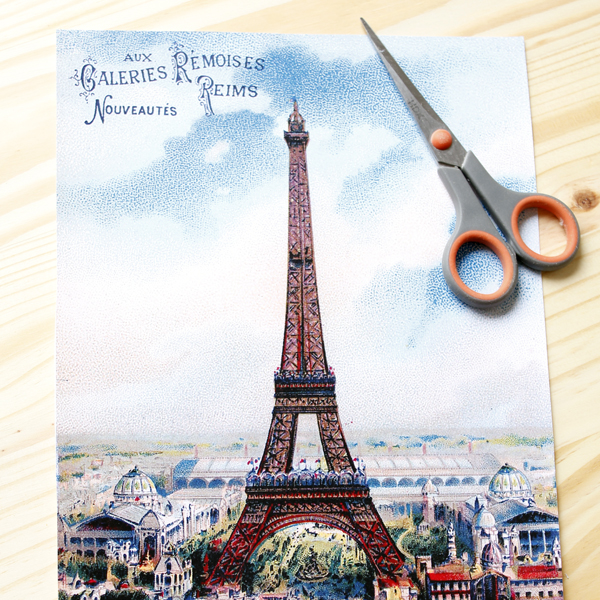 Cut Eiffel Tower Print