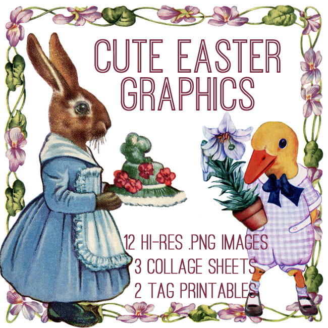 Adorable Easter Graphics Kit