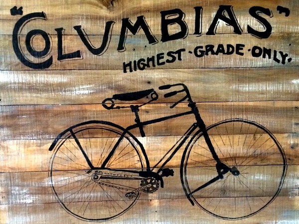 vintage bicycle painting